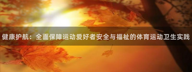 健康护航：全面保障运动爱好者安全与福祉的体育运动卫生实践